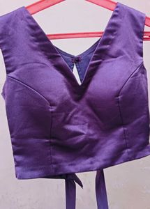 Purple Satin Lehenga Set | Padded