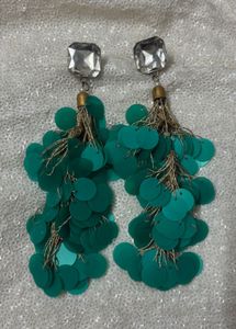 Statement Sequin Tassel Earrings