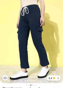 Blue Cargo Sweatpants