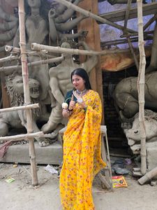 Yellow Floral Saree
