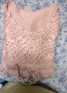 Corset Baby Pink And Purple Argyle Knit Polo Top