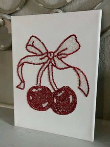 Cherry Beaded Artwork