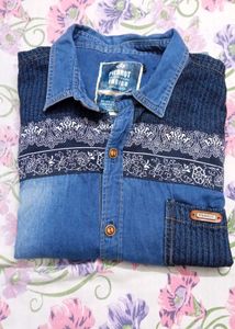Unisex Denim Shirt with Design