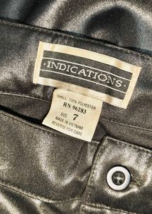 Latex Style Black Trousers For Medium Size Women