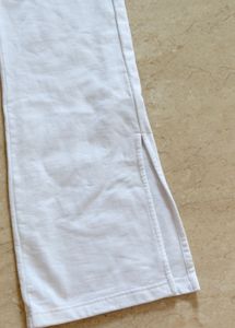 White Wide Leg Sweatpants