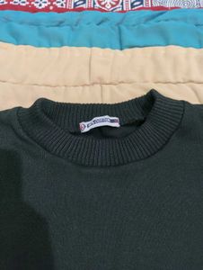 Max Men Polyester Solid Crew Neck Sweatshirt😍