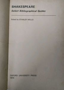 Shakespeare Bibliographical Guides