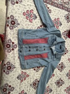 Beautiful Acrylic Work Denim Jacket !!!!