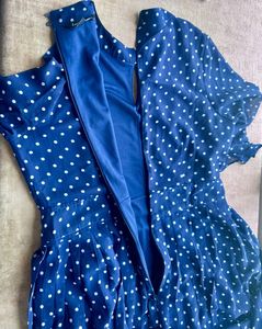 Navy Polka Dot Dress