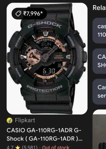 G-Shock Black &amp; Gold Watch