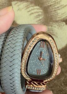 Snake style wrap bvlgari watch