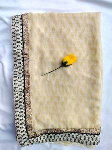 Elegant saree - Cream colour