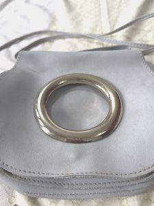 Grey Circle Crossbody Bag