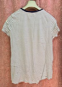 Striped Tee with Sequin Detail