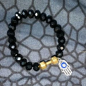 Evil Eye &amp; Dumbbell Bracelet