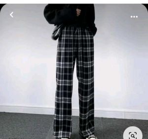 Plaid Wide Leg Pants
