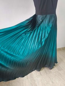 Ombre Pleated Maxi Dress