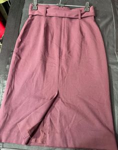 M&amp;S Belted Midi Skirt