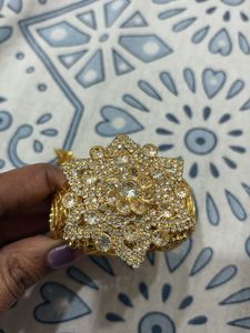 Sparkling Hand Harness Bracelet Along With Ring