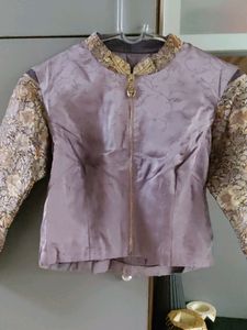 Lavendar Silk Lehenga Blouse