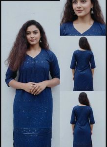 Elegant Blue Embroidered Kurta