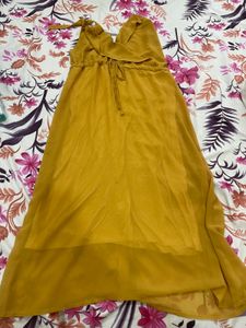 Mustard Unique Belted Dress