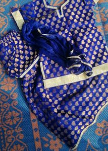Handmade Chanderi Silk Gharara Set For Kids