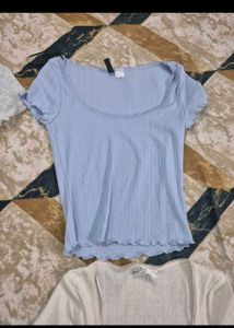 H&amp;m Cute Blue Top