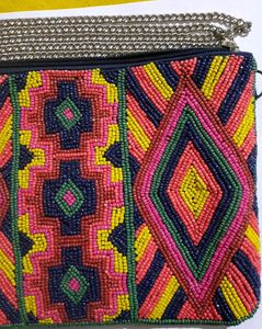 Multicolour Chid Moti Beaded Sling Bag For Women