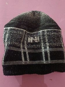 Vintage Black Plaid Beanie