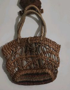 Woven Straw Tote Bag