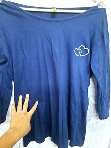 Navy Blue Cotton T Shirt