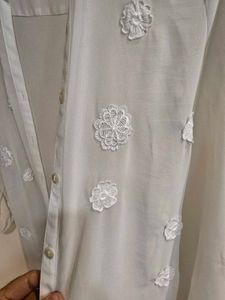 White Sheer Long Top