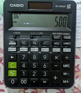 CASIO MJ-120GST - CB189Desktop Calculator for Shop &amp; Office with 5 GST Keys &amp; Total GST