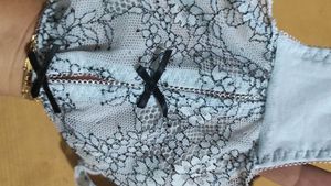 Lace Trim Thong Set. Size- Large Can Be Worn
