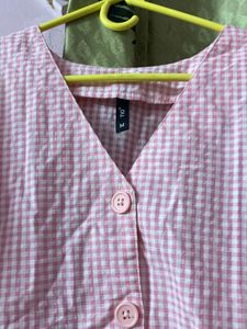 Checked Peplum Top From rio