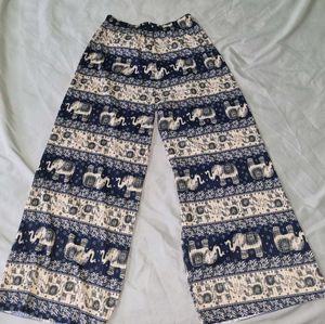 Elephant Print Palazzo Pants