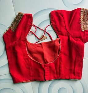 NEW STITCHED RED BLOUSE