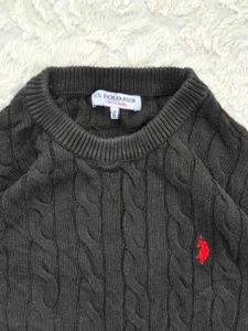 U.S POLO ASSN. Black Cable Knit Sweater