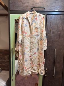 Zara Floral Print Shirt Dress