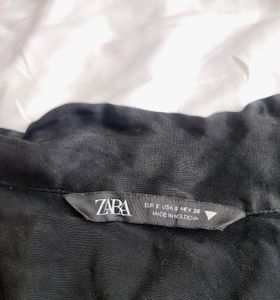 Zara Black Crop Shirt