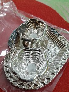 Silverplated KankavatiKumkum Haldi Set With Freebi