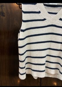 Striped Knit Vest