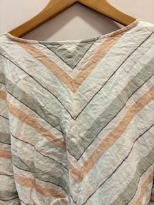 Zara Striped Tie-Front Crop Top