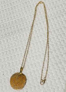 Golden Heart Glitter Necklace