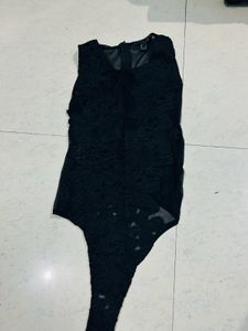 Black Mesh Bodysuit