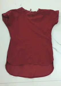 Maroon And Pink Top