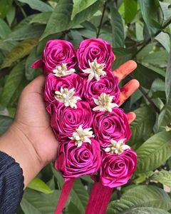 Pink Rose Corsage Wrist Accessory