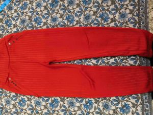 Red Striped fleece Pant for 5-7 years