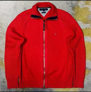 double zip Tommy Hilfiger Red Cardigan
